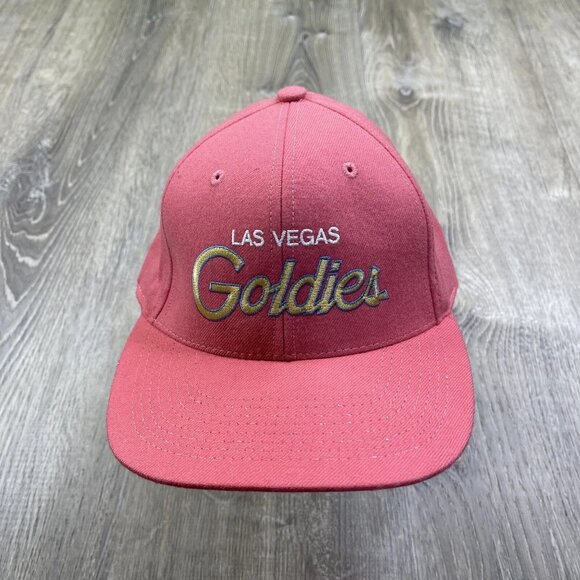 Hood Hat Las Vegas Goldies Pink Wool Snapback USA Made Excellent - Picture 1 of 16